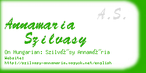 annamaria szilvasy business card